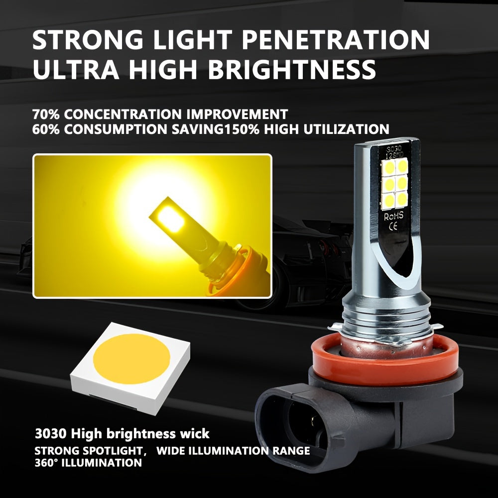 Bombilla de luz antiniebla para coche LED 12V Blanco hielo azul H11 H8 Indicador Luz diurna