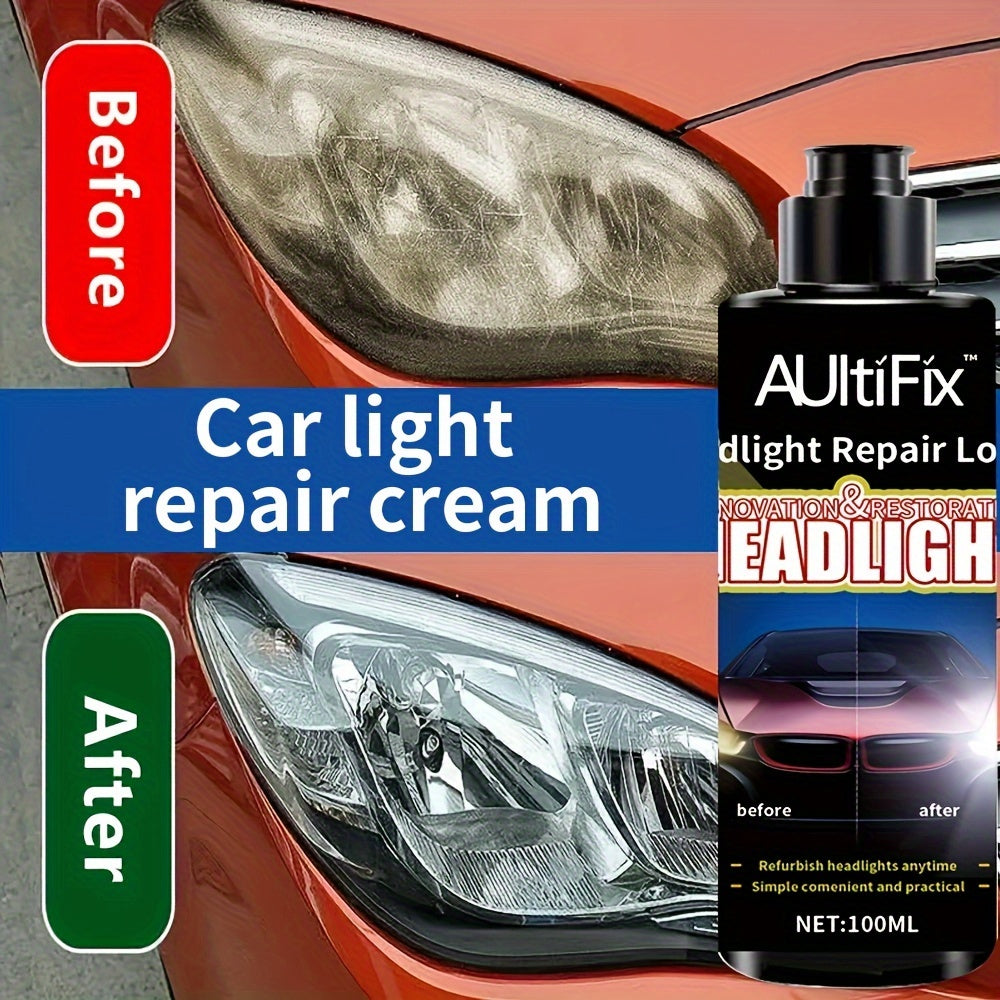 Car Headlight Repair Cream 100ml Scratch & Oxidation Removal Plastic Polish