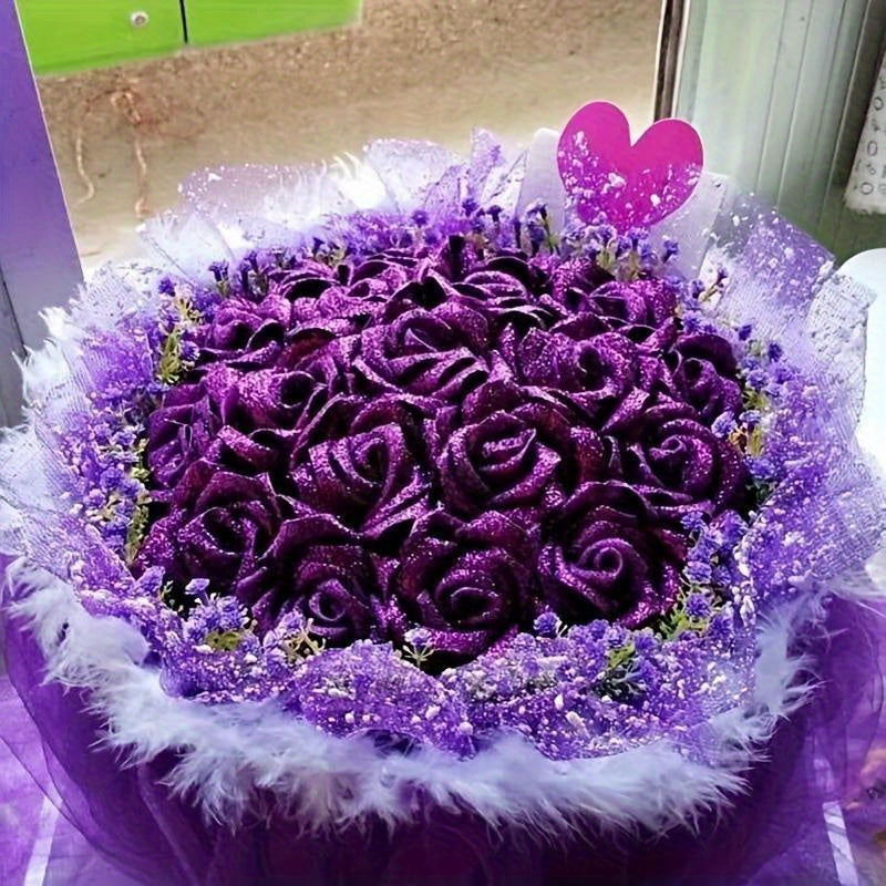 Flores artificiales 50 flores de gypsophila de plástico para decoración, simulando rosas hechas a mano