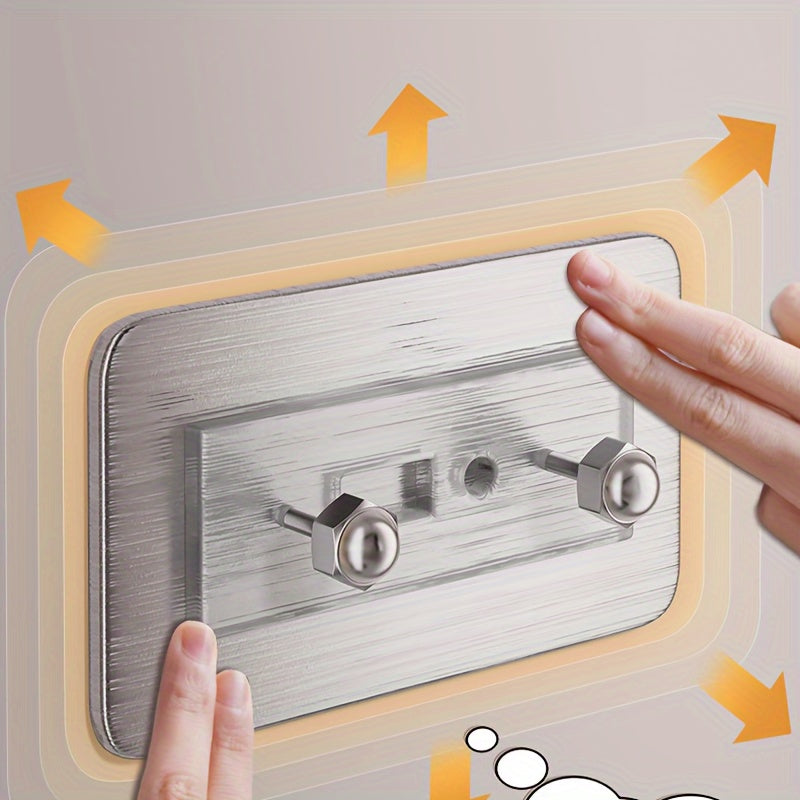 Aluminum Shower Organizer with Hooks Self-Adhesive Rust-Resistant Bathroom Shelf