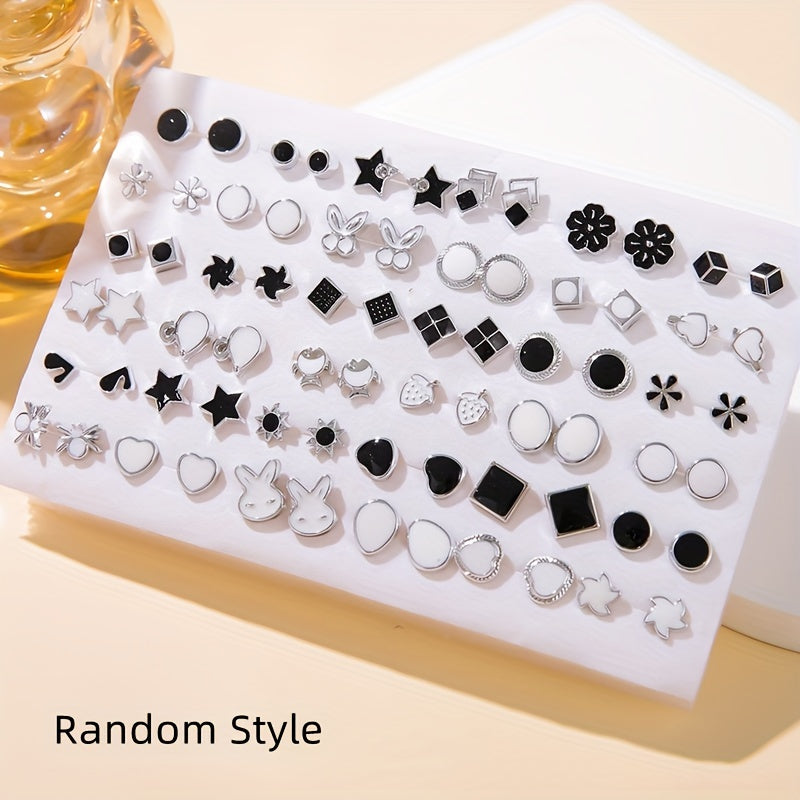 72-Piece Set of Cross Bow and Owl Earrings for Women Daily Wear and Gifting