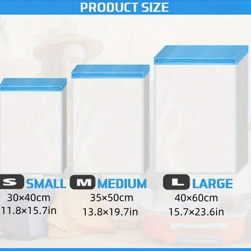 Комплект из 4 компрессионных мешков для хранения одежды, организации багажа