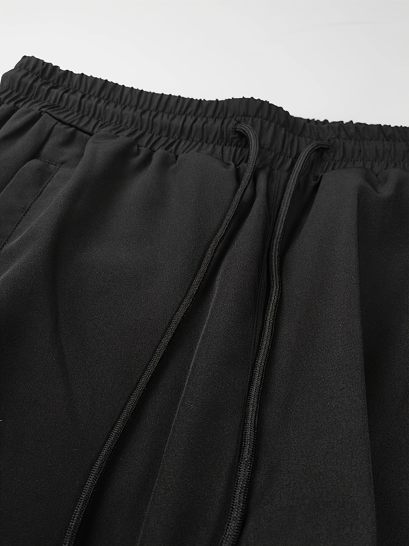 Men's Athletic Joggers with Drawstring Waist Polyester Elastane Regular Fit for Running Training Hiking