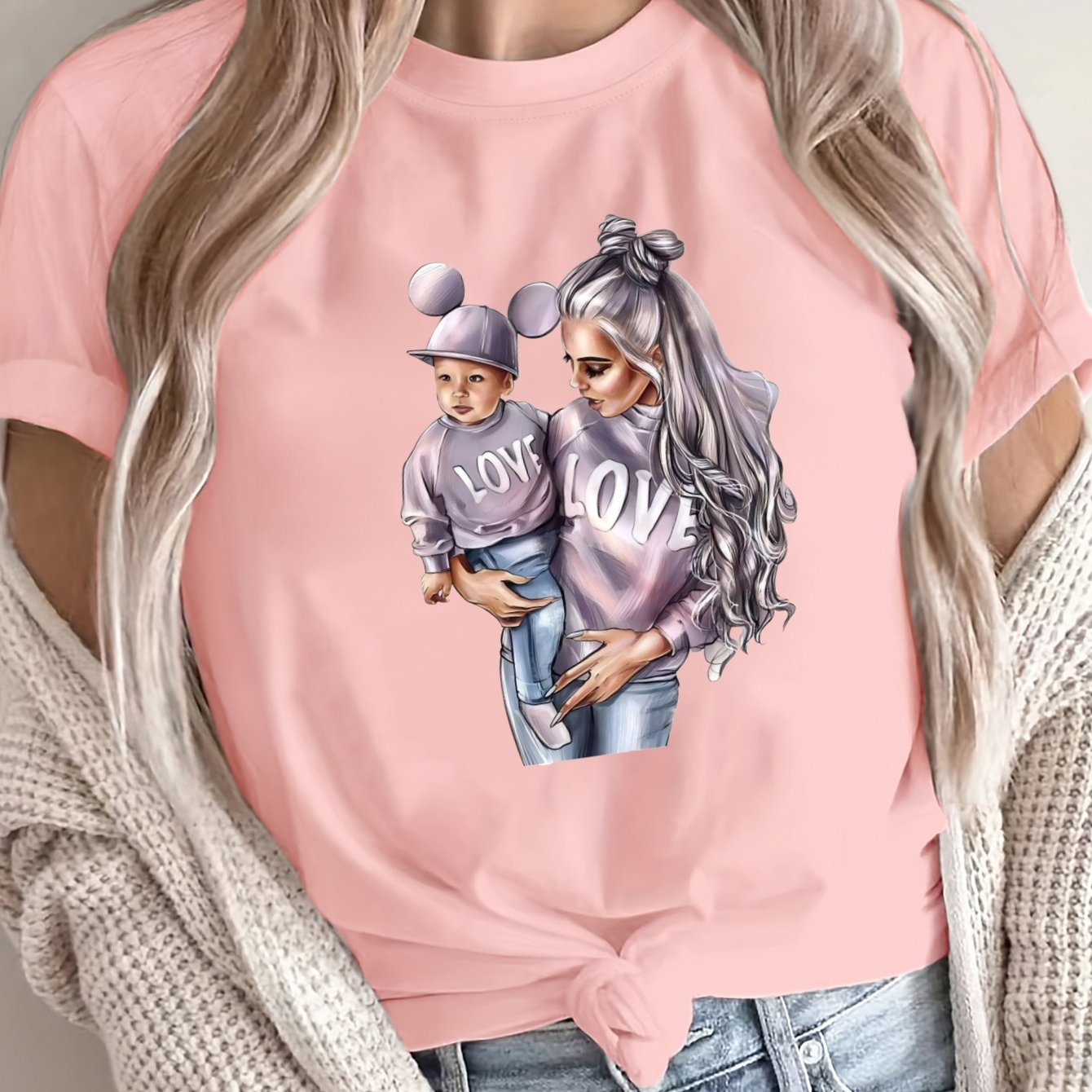 Camiseta suelta de gran tamaño para mujer, algodón transpirable, manga corta casual