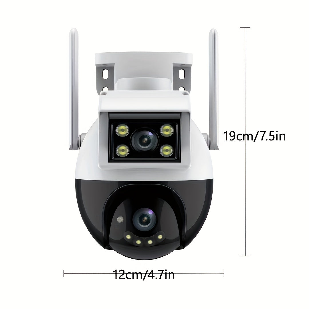 Outdoor Waterproof Wi-Fi Security Camera with Pan Tilt Night Vision Two-Way Audio