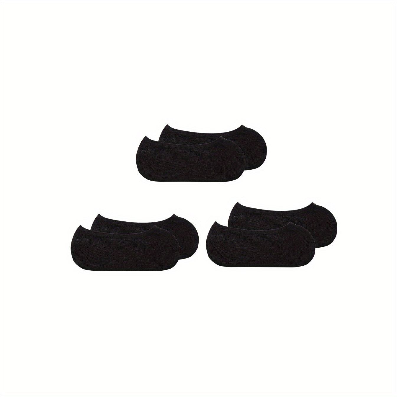 Women’s Invisible Low Cut Ankle Socks 3 Pairs Breathable Solid