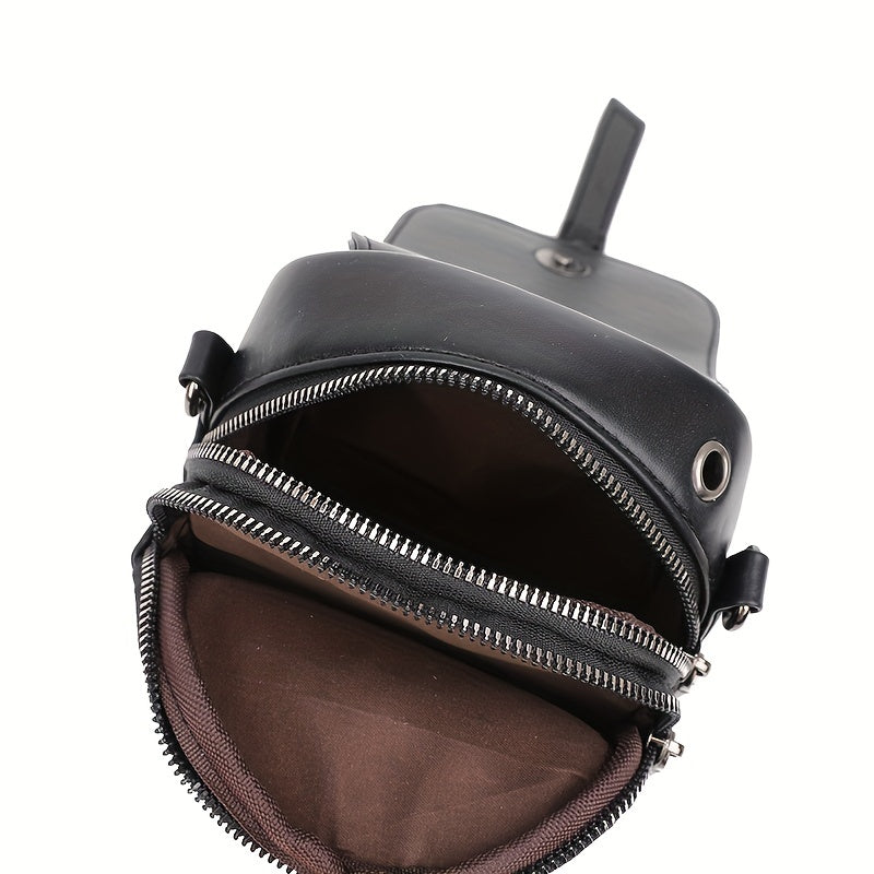 Mini Argyle Qoplangan Krossbodi Sumkasi, Ayollar uchun Ko'p Qavatli Elka Sumkasi.