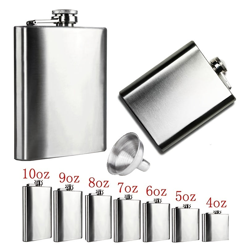 Stainless Steel Hip Flask for Outdoor Use Pocket-Sized with Screw Cap