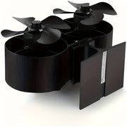 Wood Stove Fan Dual Motors 8 Blades Heat-Powered Fireplace Heater Accessory