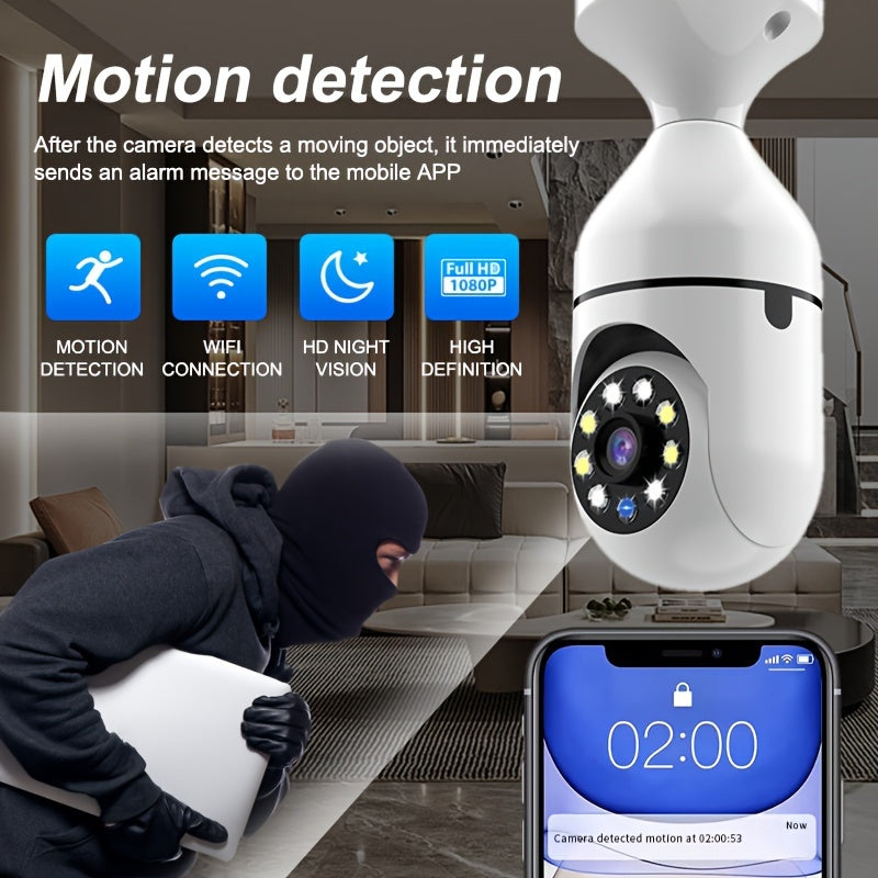Smart Camera with Night Vision 1080P HD WiFi Video Monitor Dual Audio for Home Security