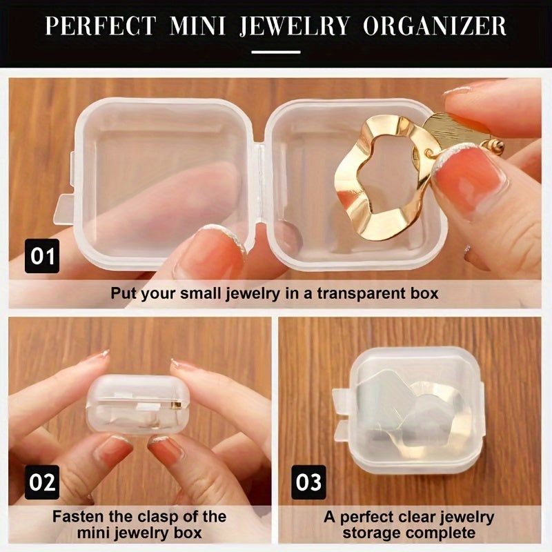 20 Small Plastic Jewelry Storage Boxes with Lids for Beads Sewing Crafts