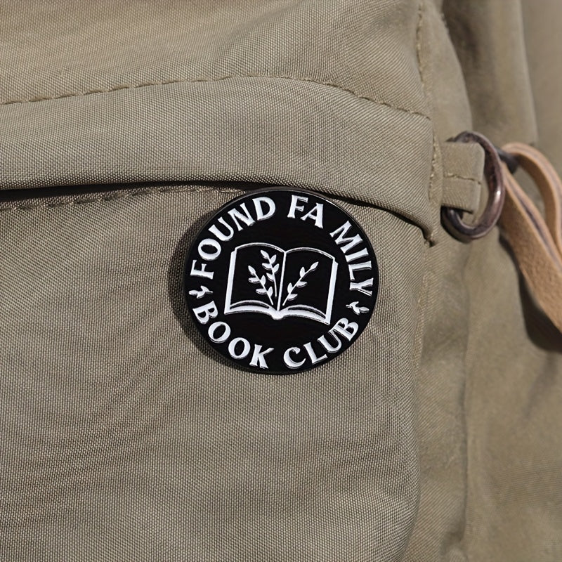 Черно-белая круглая медальонная эмалированная нашивка из сплава для рюкзаков и одежды 1/4 шт.