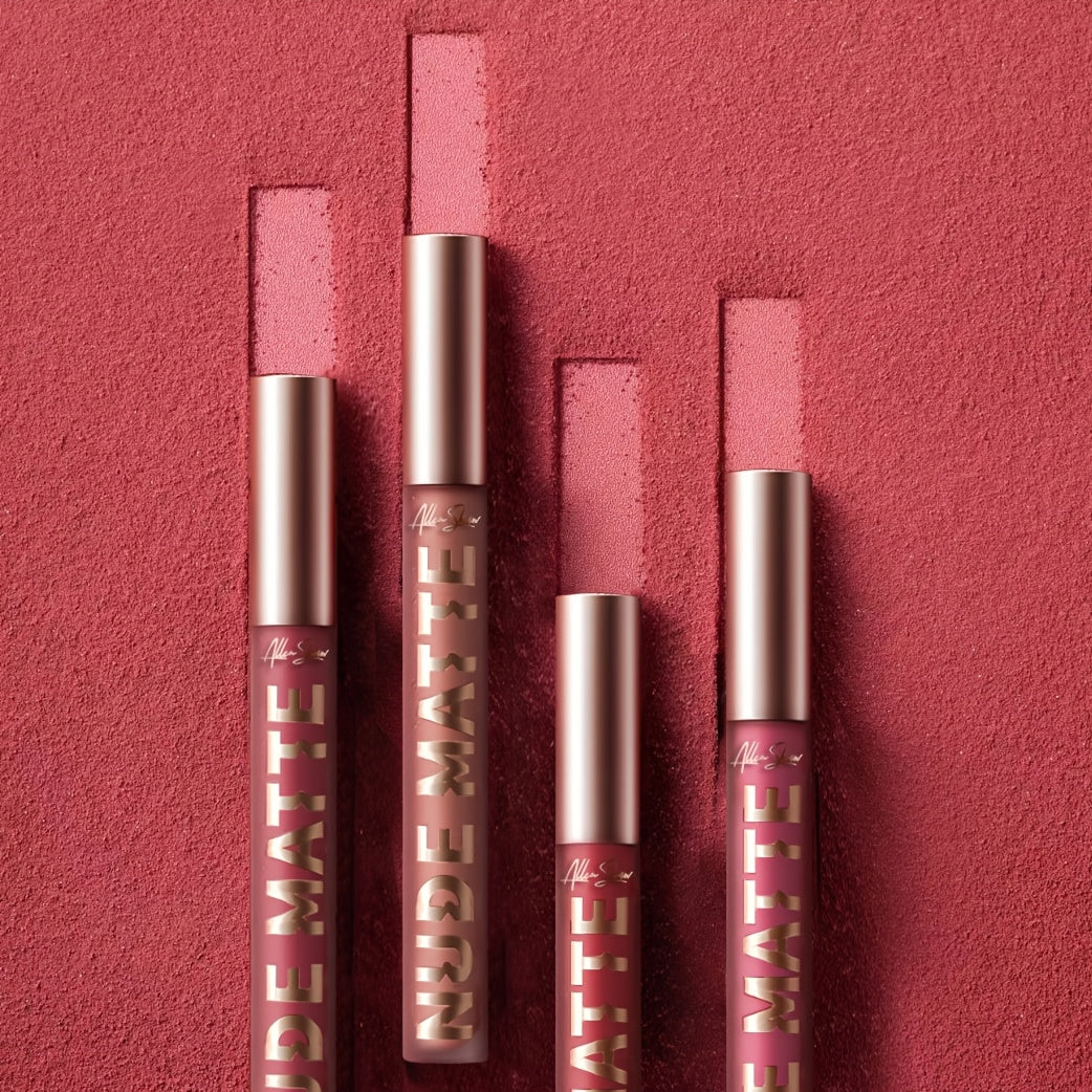 Matte Liquid Lipstick Waterproof Long-Lasting Nude Pink Brown