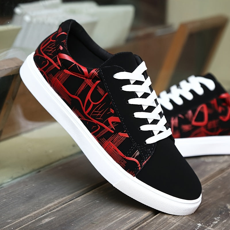 Men's Low Top Canvas Skateboard Shoes Casual Street Style Rubber Sole