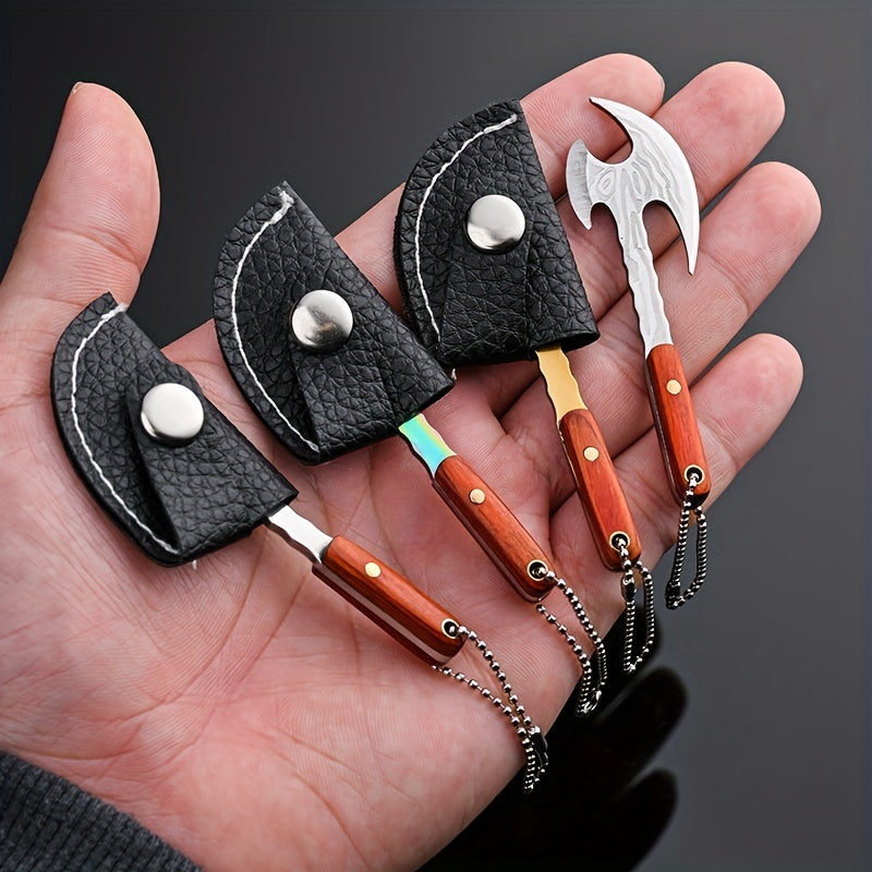 Men's Outdoor Keychain Tool Mini EDC Knife Small Kitchen Use Compact Black