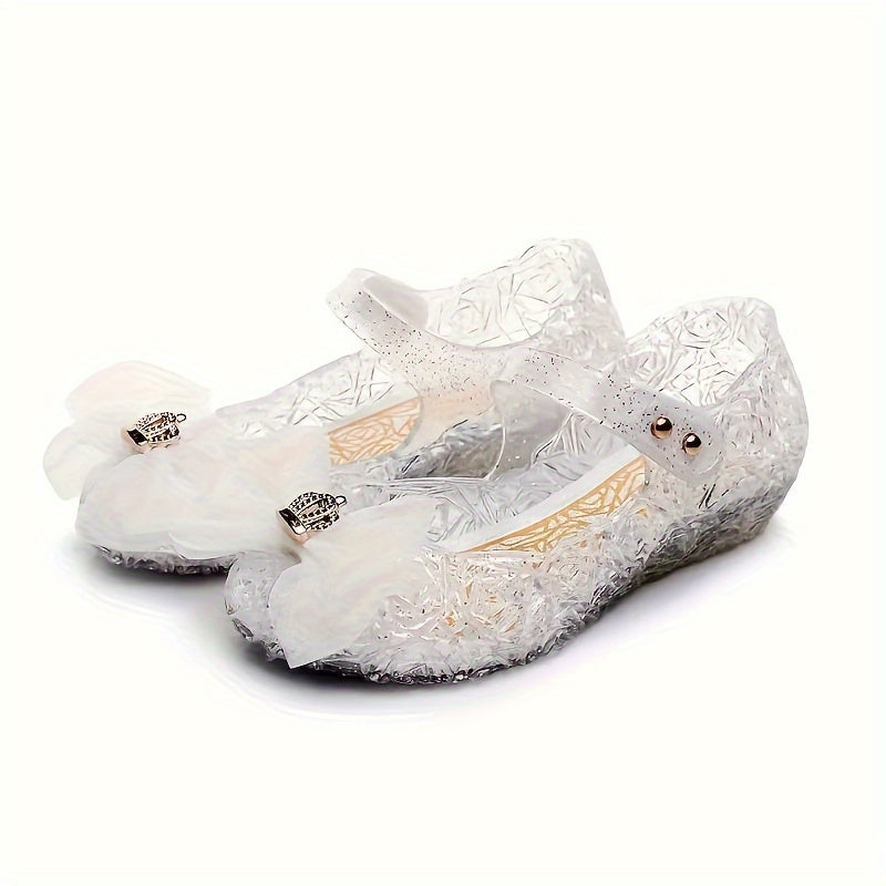 Kids Girls Boys Toddler Breathable PVC Dress Sandals with Bowknot for Weddings and Parties