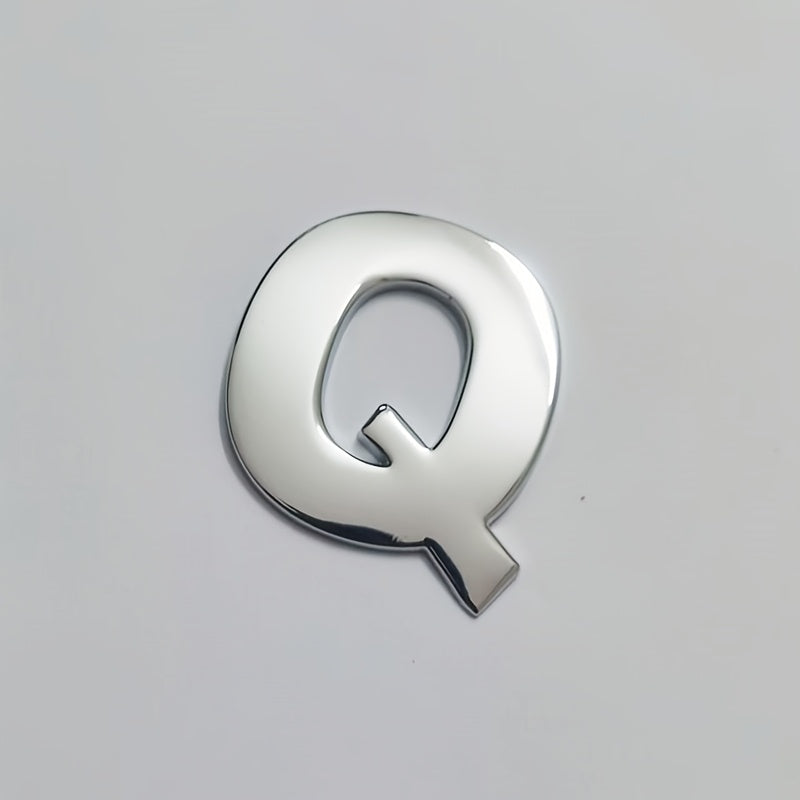 Moslashtiriladigan Kumush 3D Metall Avtomobil Emblemasi Katta Harf Raqami Zink Alloy Tashqi