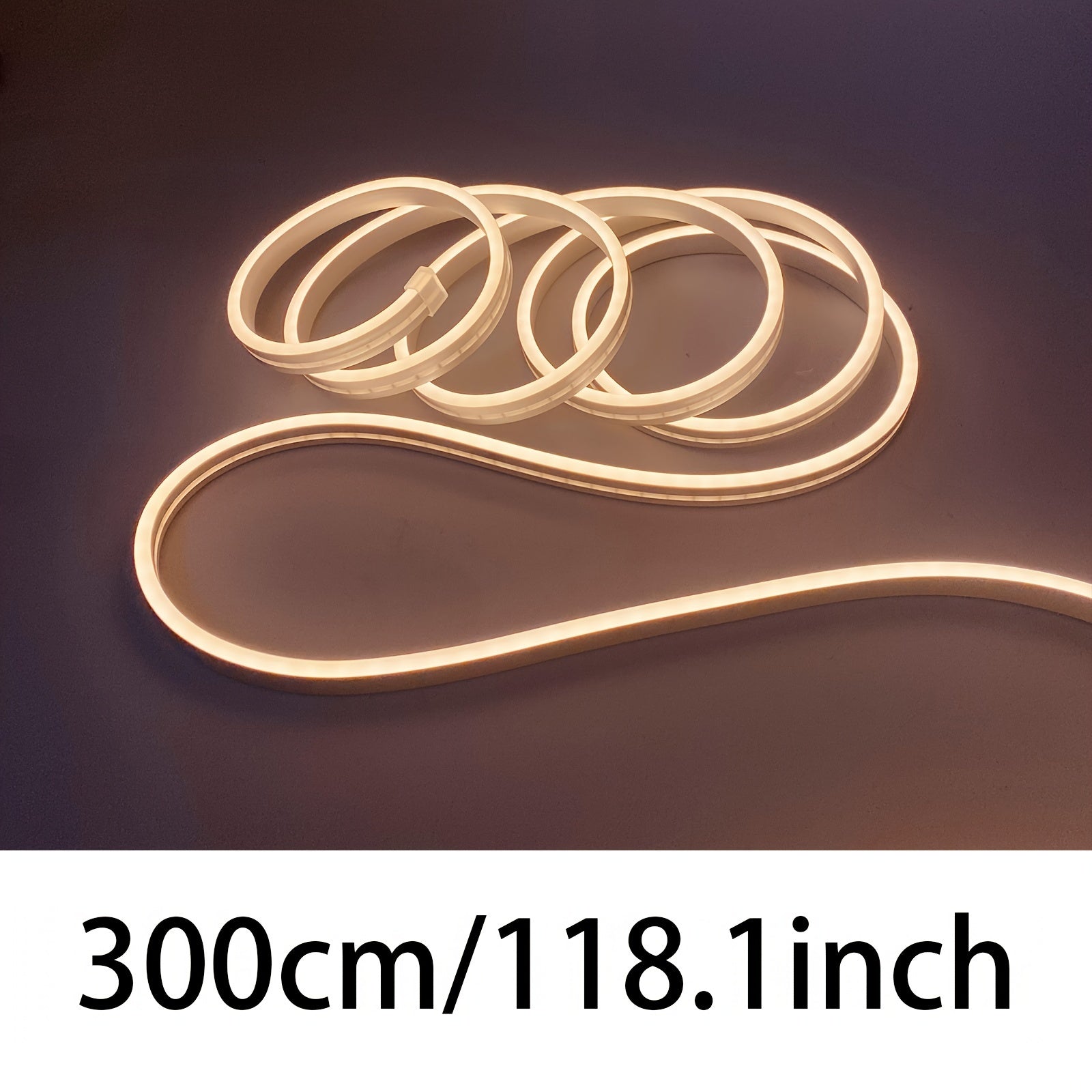 USB Neon Light Strip Dimmable Warm White Touch Control for Home Decor and Ambiance