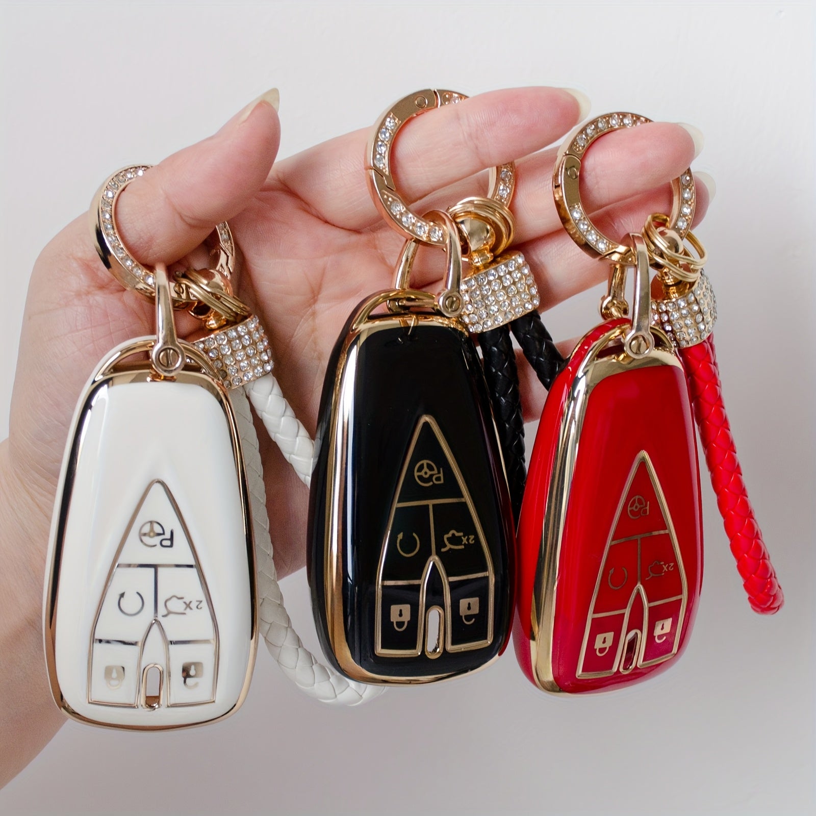 Universal TPU Key Fob Cover with Keychain Anti-Scratch Durable Protector