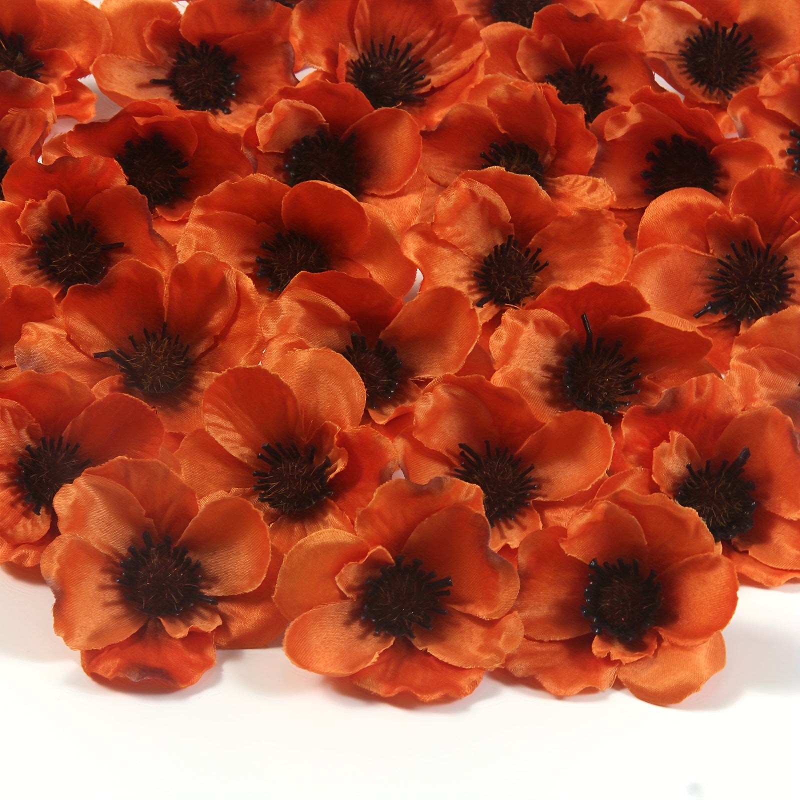 Set of 30 Artificial Poppy Flowers for Weddings, Home Decor, and Crafts