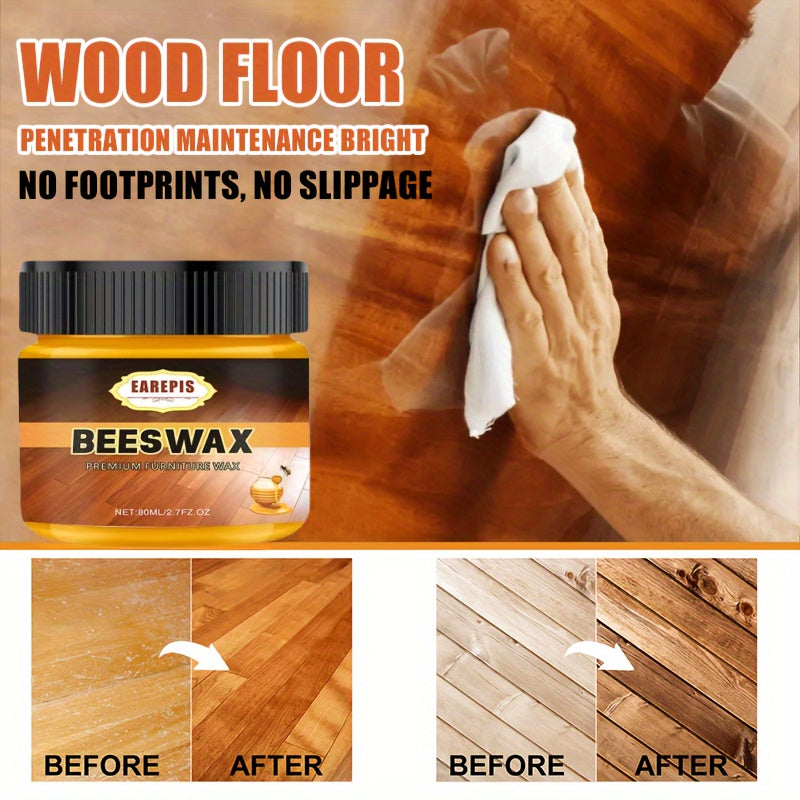 Beeswax Furniture Floor Polish Coconut Oil Gel Waterproof Anti-Crack Brightening