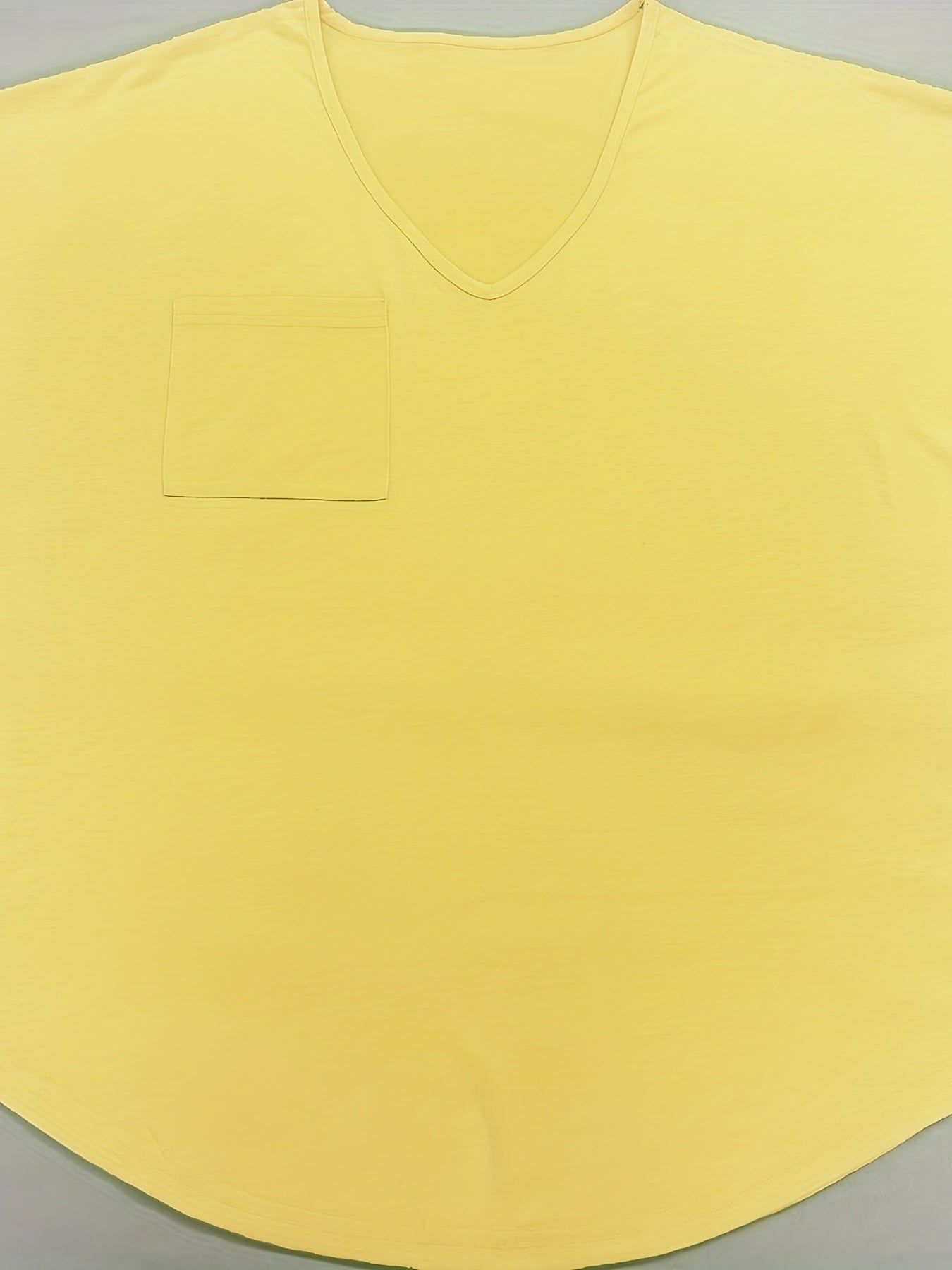 Women's Plus Size Basic Cotton Short Sleeve V-Neck T-Shirt