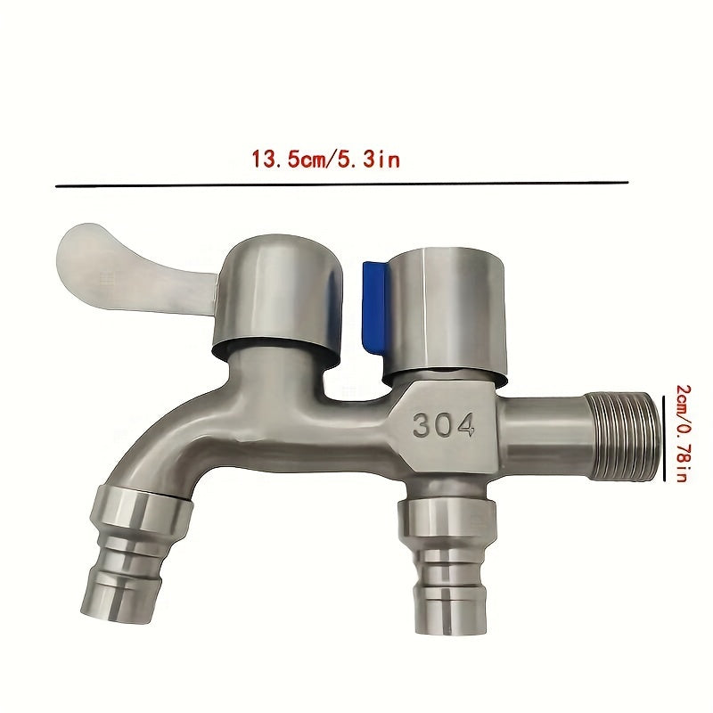 Stainless Steel Dual-Purpose Kitchen Faucet with Ceramic Valve Brushed Metal