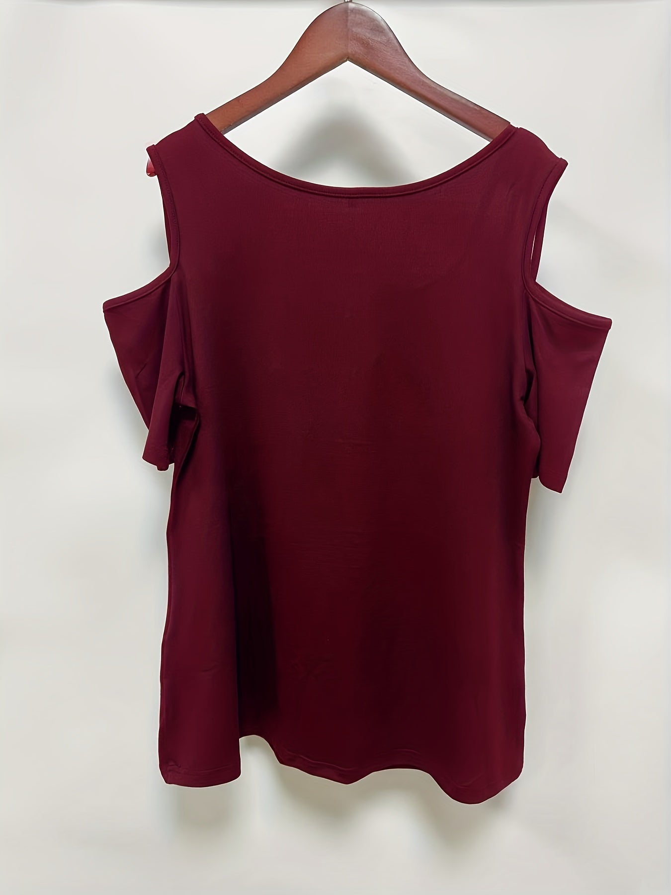 Top para mujer de talla grande con pedrería brillante y adornos de pedrería