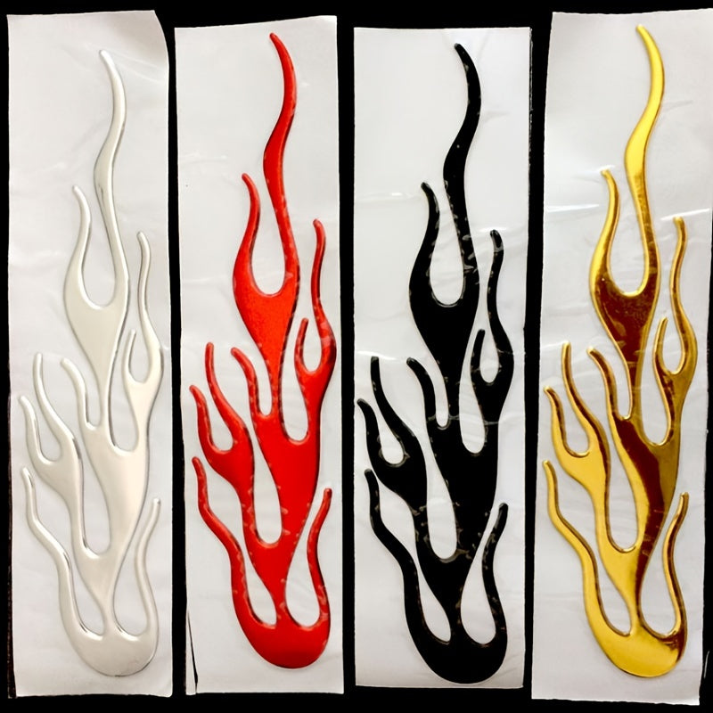 2Pcs Reflective Vinyl Flame Stickers for Cars and Motorcycles Decals