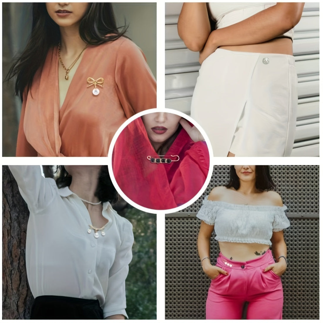 Набор из 35 минималистичных брошей из сплава с неправильной формой для одежды и аксессуаров