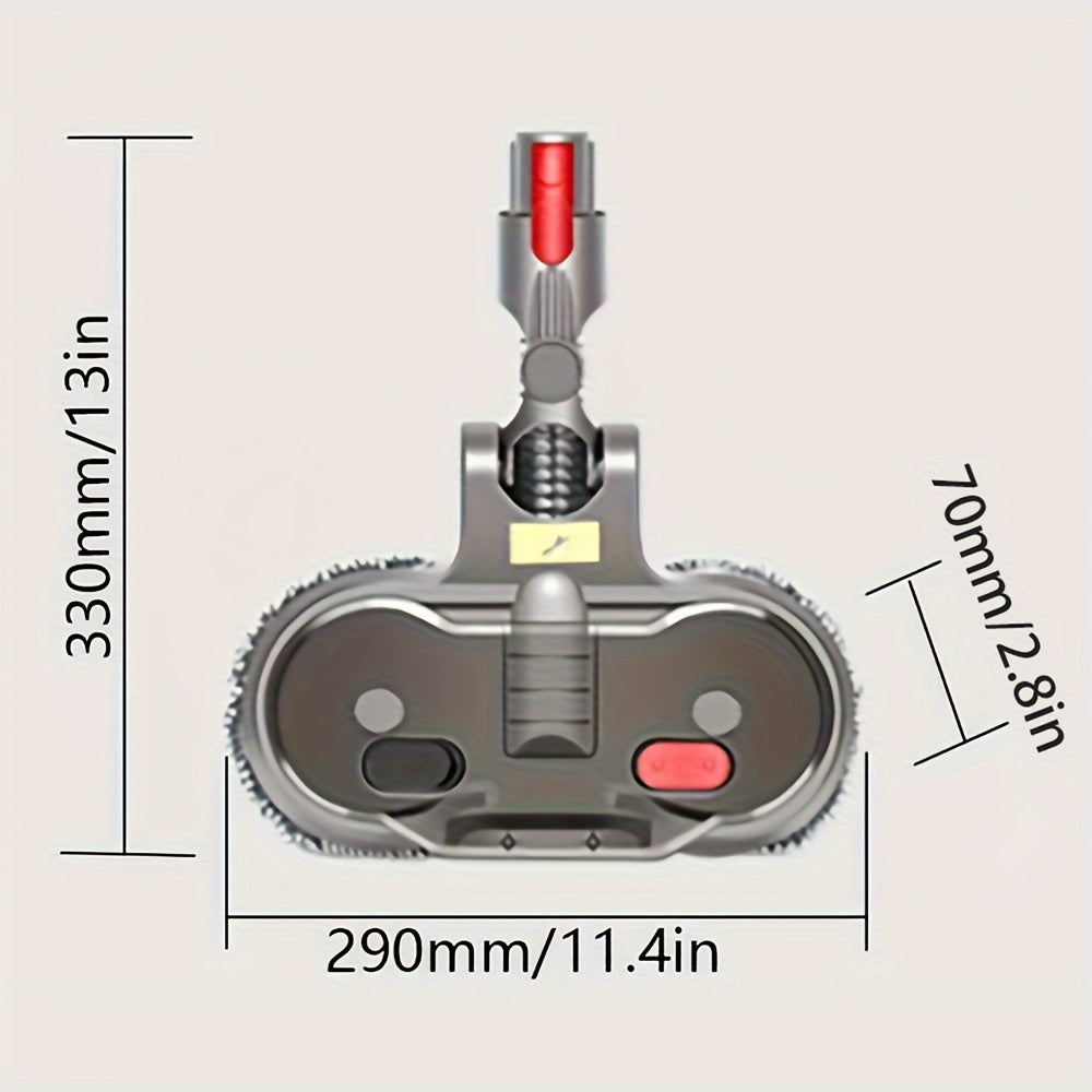 Dyson bilan mos keladigan elektr mopu boshqichi, olib tashlanadigan suv tanki bilan, 6 ta mato kiritilgan, yog'och, plitka va shisha tozalash uchun. Qo'ltiq yoki tayoq yo'q.