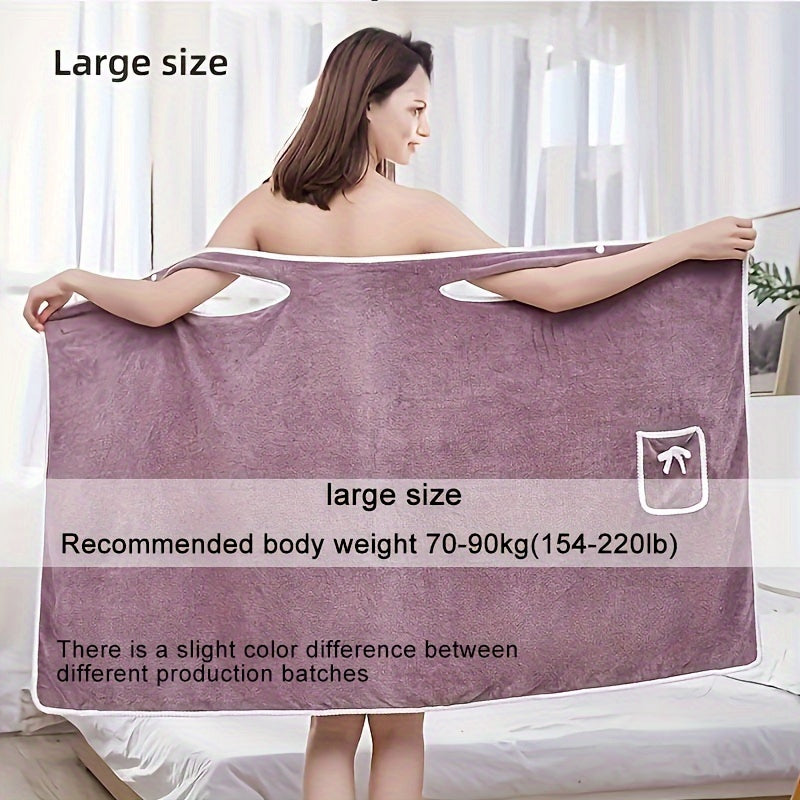 Женский халат-юбка с карманом и бантом, впитывающий и удобный для ношения и обертывания.