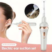 Electric Ear Cleaner with Multiple Suction Heads Rechargeable USB Charging Low Noise for All Ages
