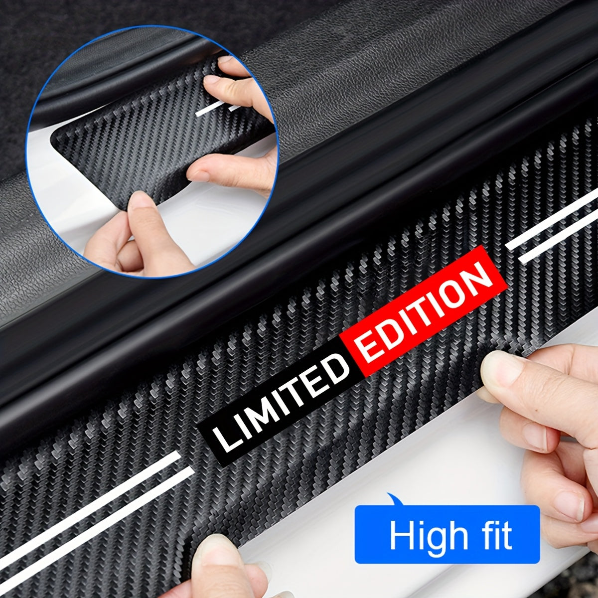 Car Door Edge Guards Carbon Fiber Door Sill Protectors for Vehicles