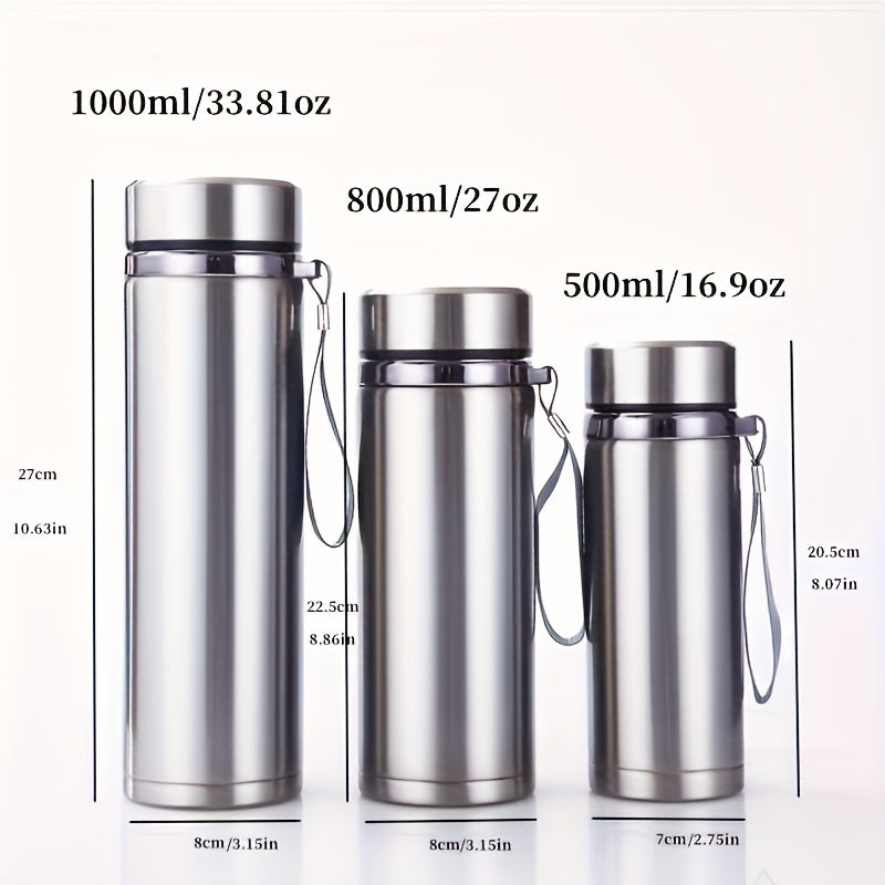 Men's Stainless Steel Travel Mug with Tea Strainer Large Capacity Wholesale