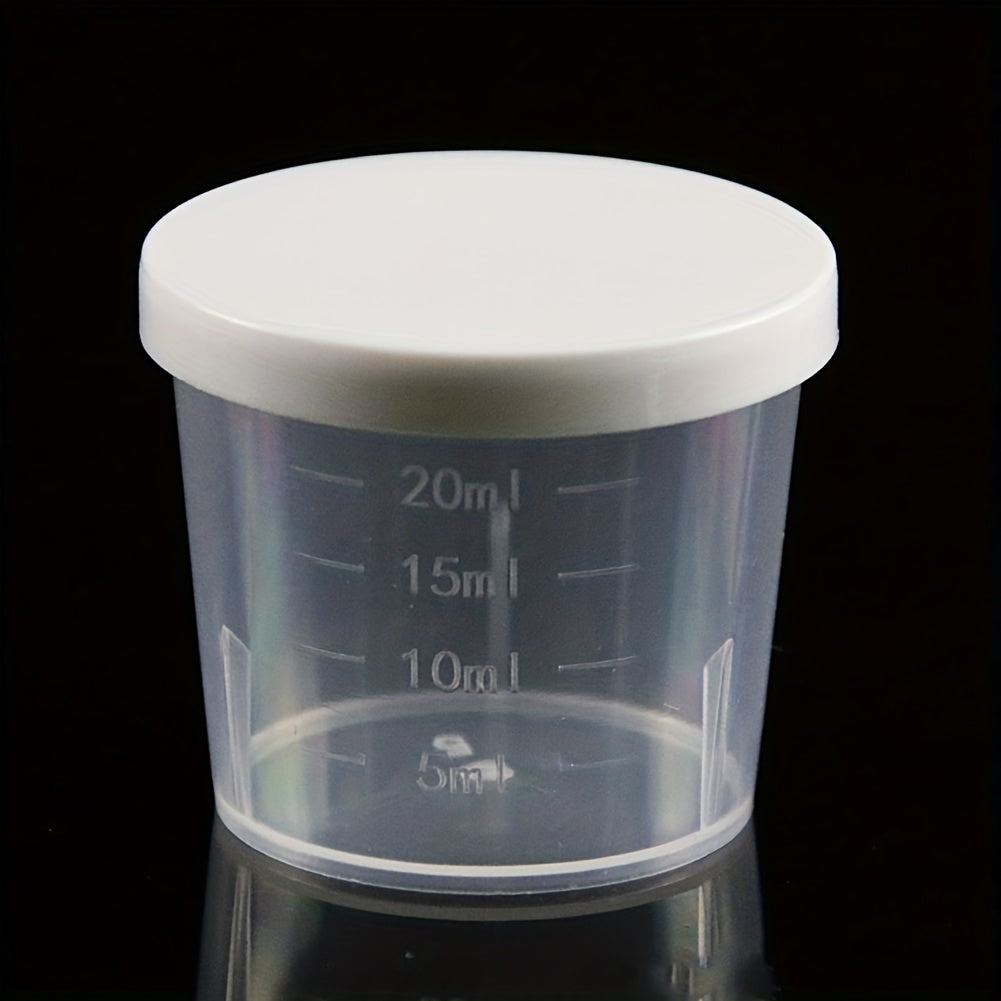 Graduated Clear Measuring Cup Set 20/30/50ml with Lid for Kitchen and Travel