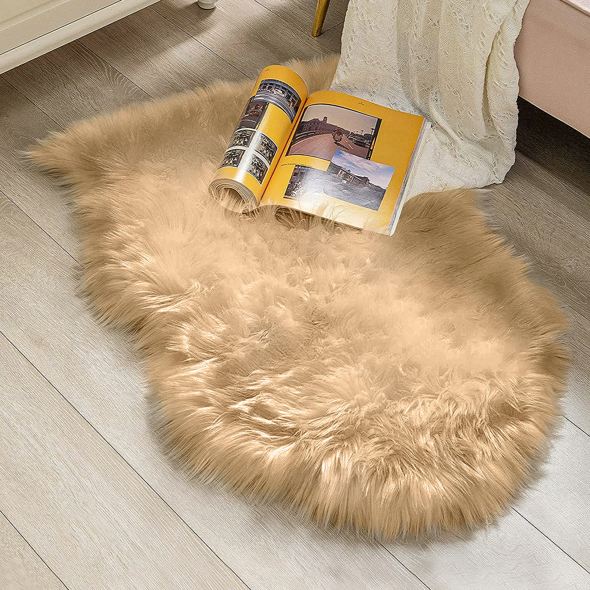 Black Shag Area Rug Luxuriously Soft Polyester-Acrylic Hand Washable Floor Decor