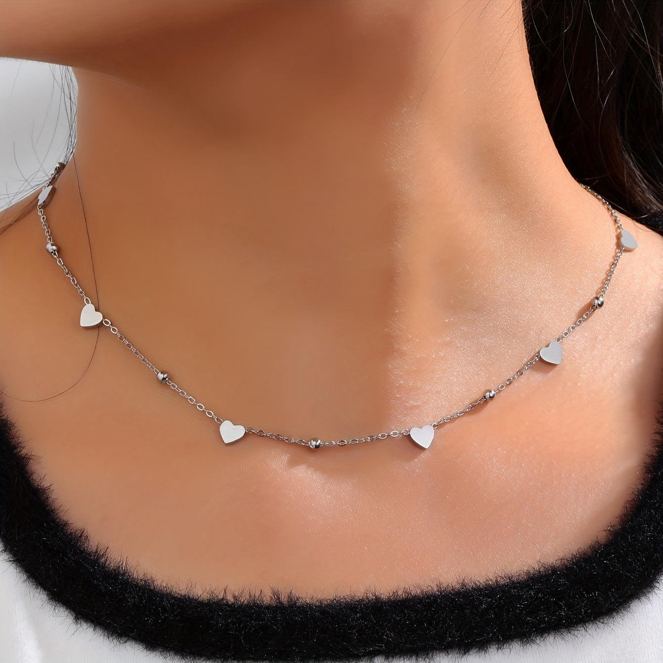 Women’s 18K Gold Plated Stainless Steel Heart Pendant Necklace for Daily Wear and Gifting