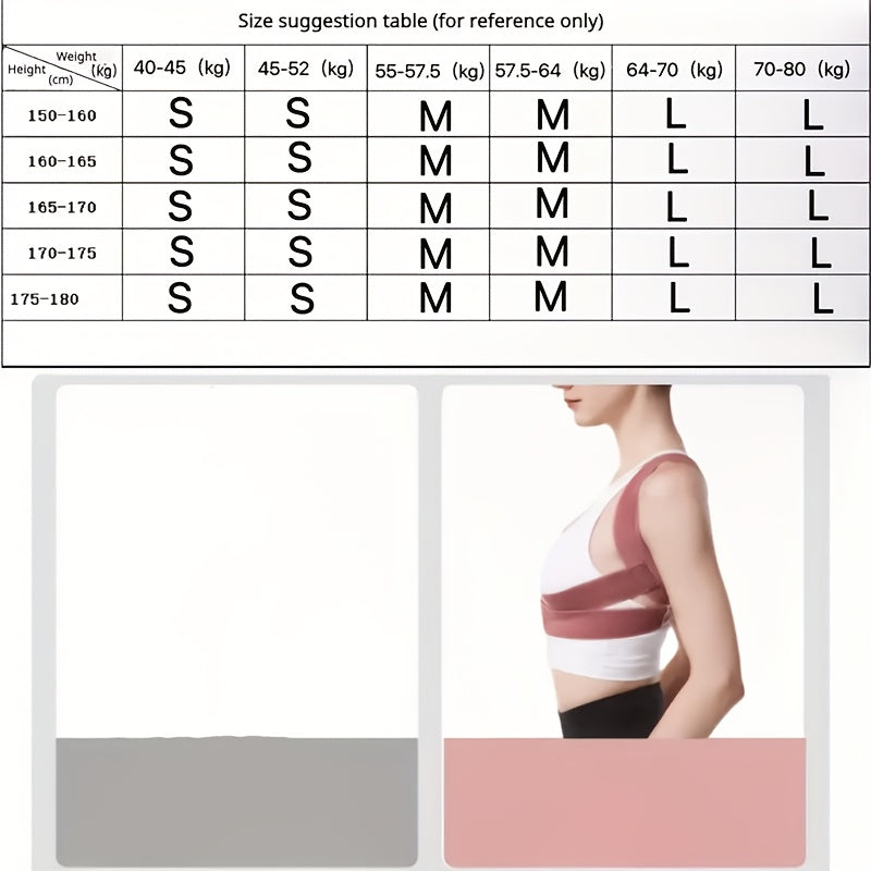 Ko'rinmas orqa bog'ich, egilgan yelkalarga mo'ljallangan, sozlanadigan o'lchamlar, umurtqa ustunini qo'llab-quvvatlaydi va postura yaxshilaydi.
