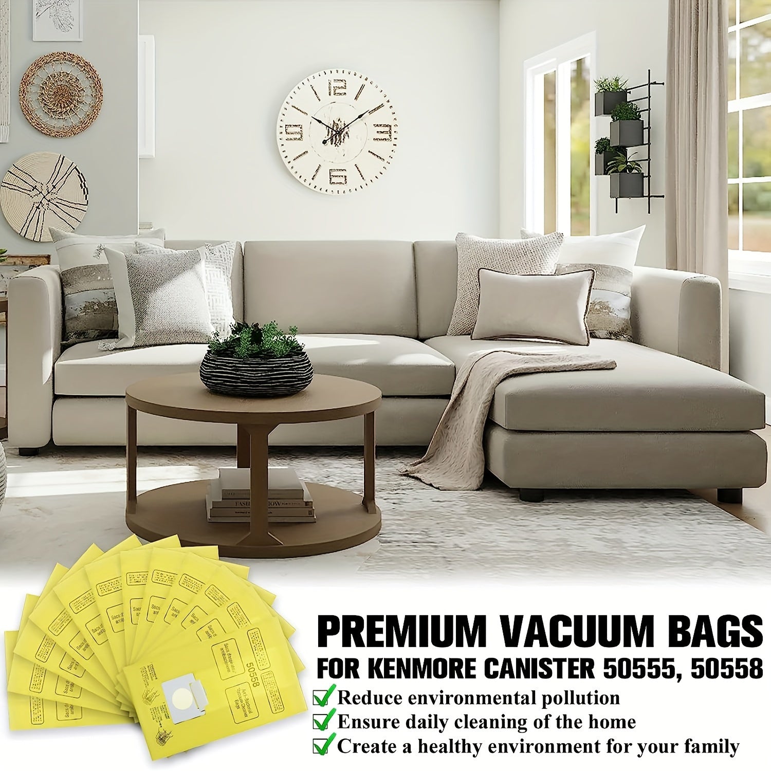 Replacement Vacuum Cleaner Dust Bags 12 Pack for Canister C Q C/Q CQ 5055