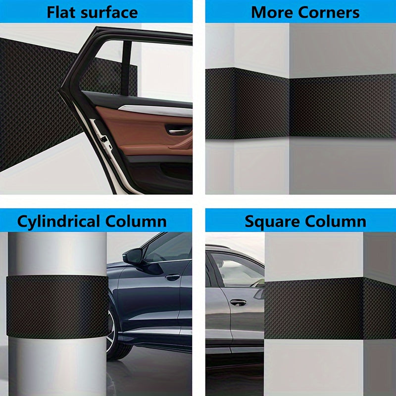 Self-Adhesive EVA Garage Door Protector Black Waterproof Foam Bumper 79x8 inches