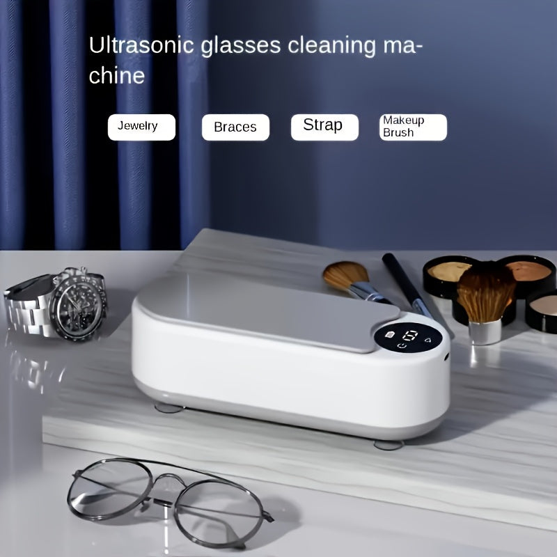 Ultrasonic Cleaner for Jewelry Watches Glasses Dentures Makeup Brushes Rechargeable USB Plastic