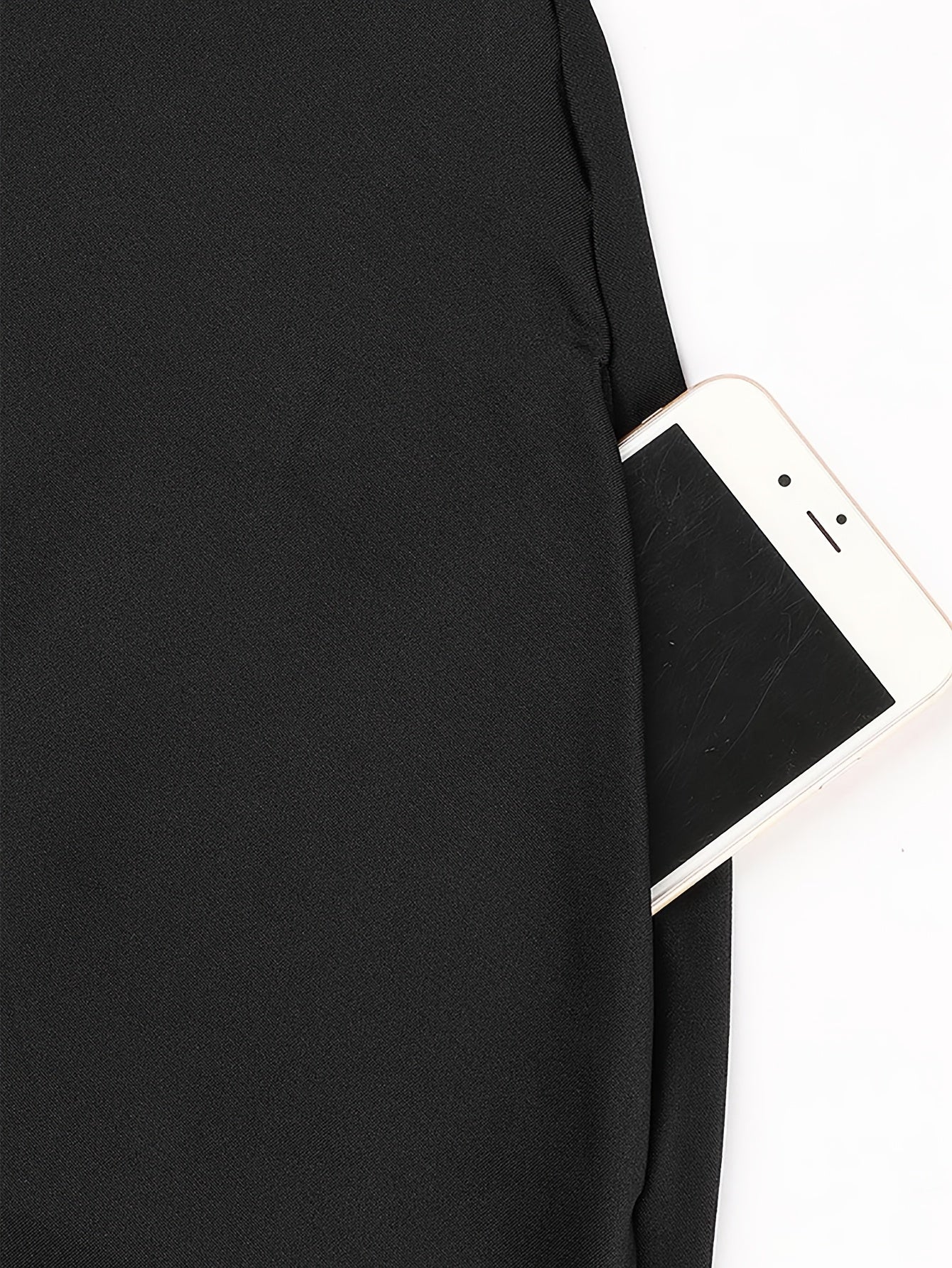 Mono largo de mujer talla grande negro con hombros descubiertos, manga larga y pierna ancha, casual y formal