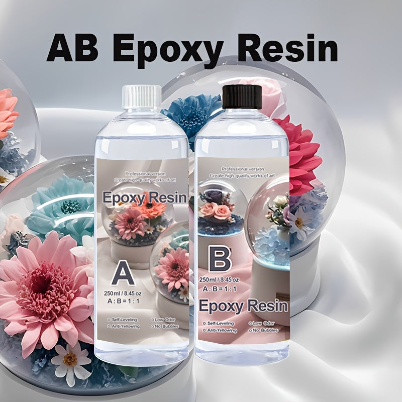 Kit de resina epoxi transparente de 16 oz para manualidades, joyería, decoración del hogar, a prueba de agua, curado rápido