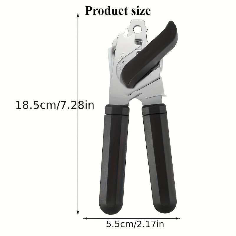 Stainless Steel Can Opener with Easy Grip Handle, Durable Kitchen Tool
