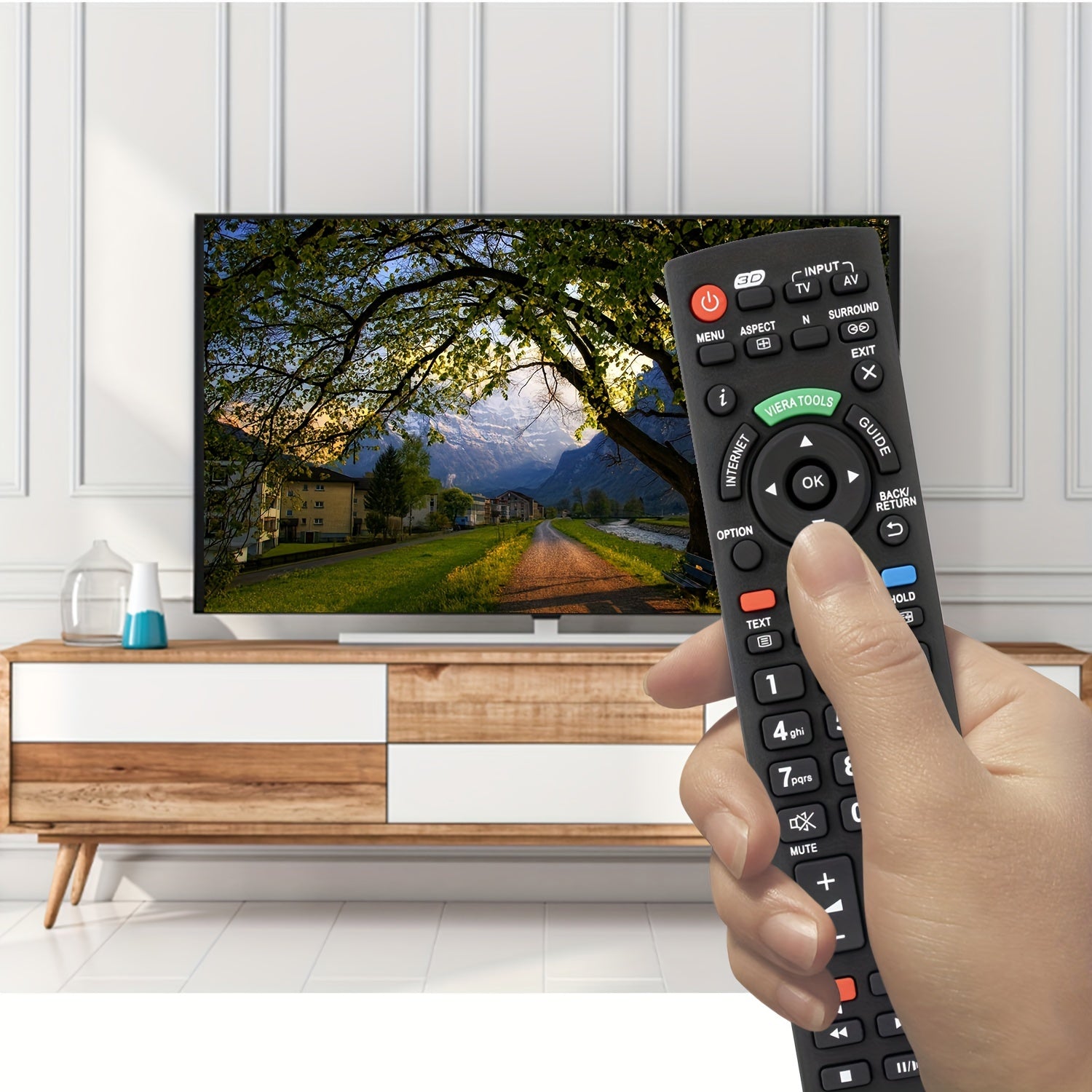 Universal TV Remote Control for 3D Viera Smart TVs Infrared Replacement