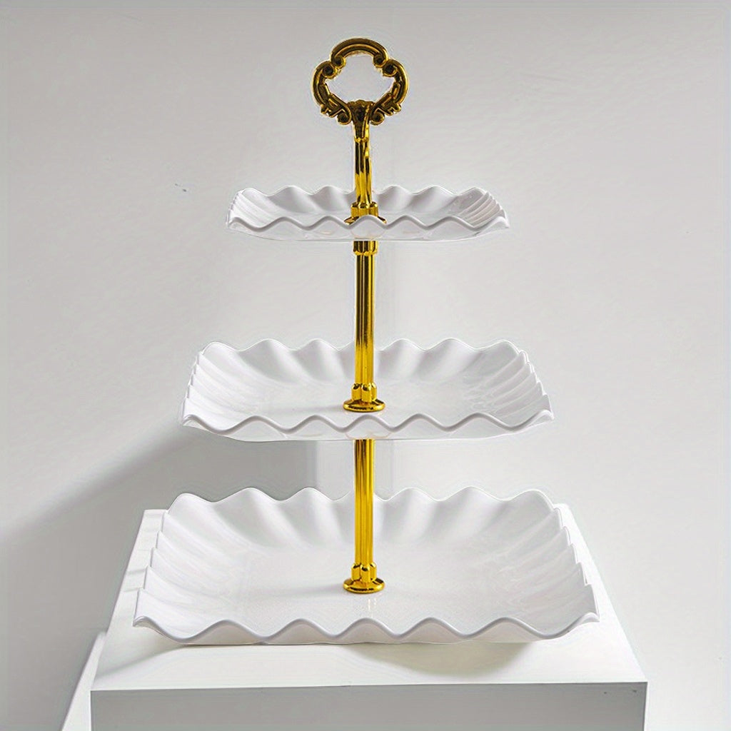 Plastic Dessert Display Tray for Weddings and Parties