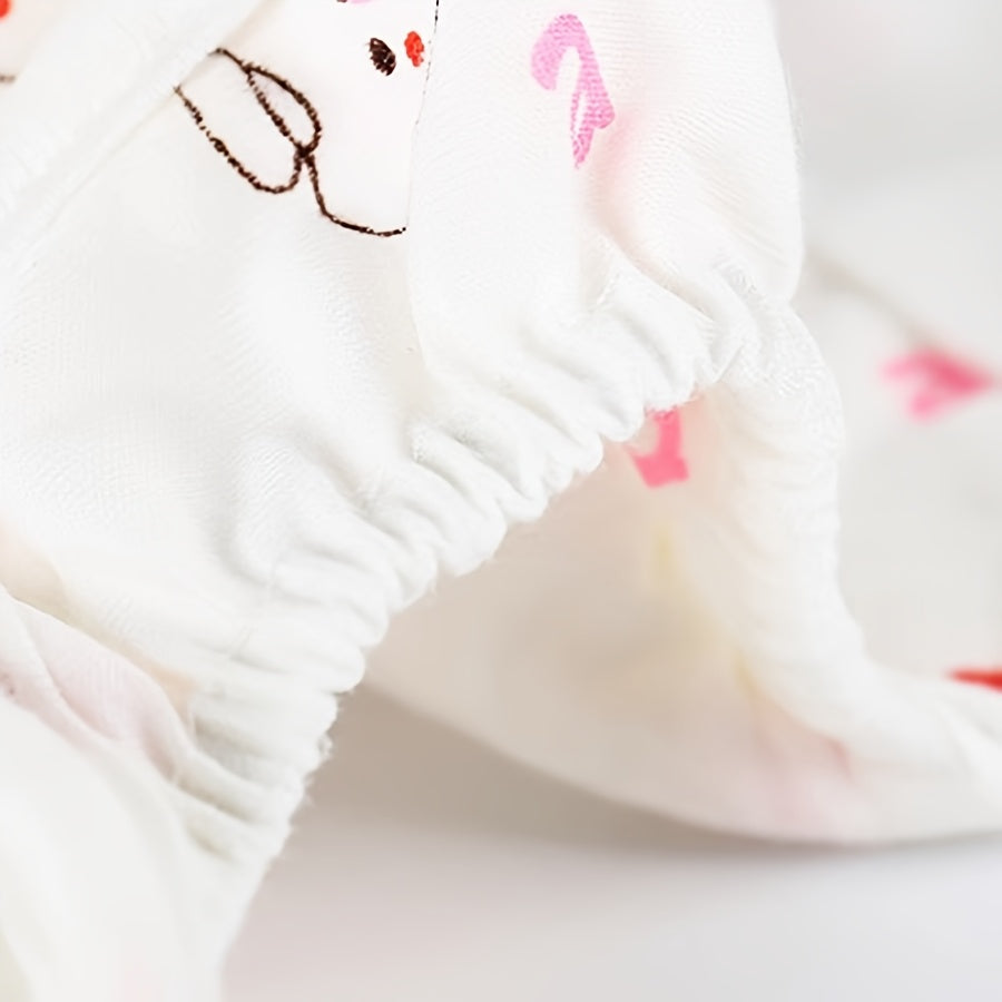 Set of 10 Toddler Training Pants with Cartoon Designs Knit Fabric Moisture-Wicking Breathable Potty Training Gift