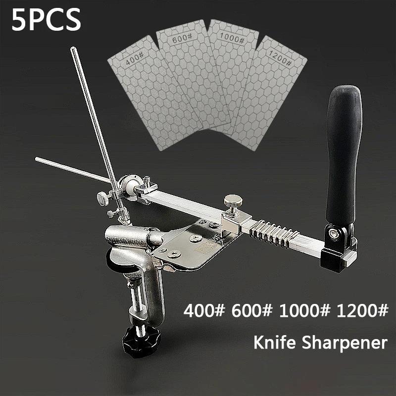 Bir Ruixin Pro Professional Fixed Angle Knife Sharpener bilan sozlanadigan tutqich, Whetstones va Diamond tizimlariga mos keladi, chidamli material.