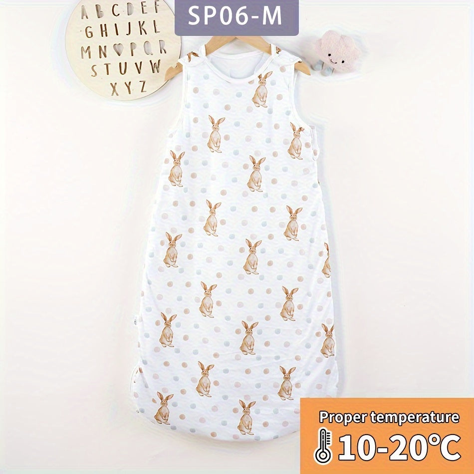 Kids Sleeveless Printed Sleeping Bag Soft Polyester Colorful Design Single Size